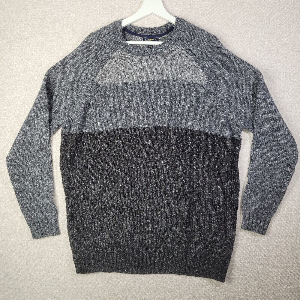 Cozy & Stylish Club Room Gray Block Sweater - Men's XL Tall